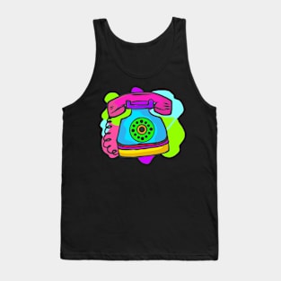 Neon Hippy 80s 90s Costume Retro Vintage Tank Top